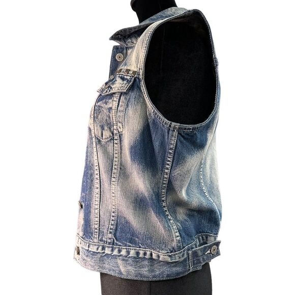 Levi Distressed Denim Women’s Vest (M) - Picture 4 of 7
